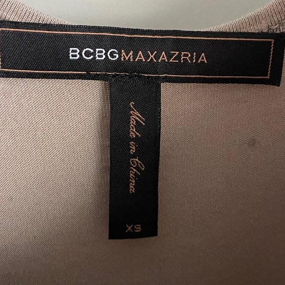 BCBG MAXAZRIA Tan Dress with Iridescent Sequins - Picture 4 of 5